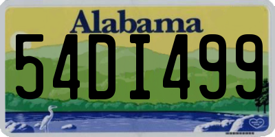 AL license plate 54DI499