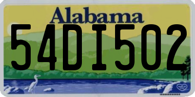 AL license plate 54DI502
