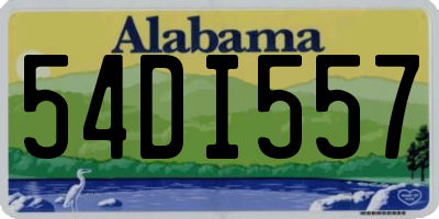 AL license plate 54DI557