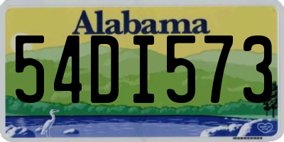 AL license plate 54DI573