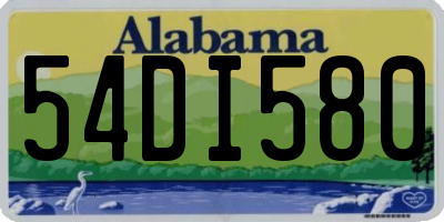 AL license plate 54DI580