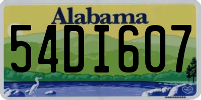 AL license plate 54DI607