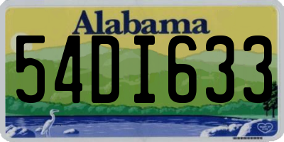 AL license plate 54DI633