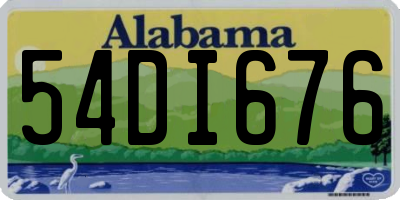 AL license plate 54DI676