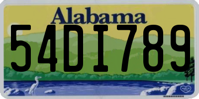 AL license plate 54DI789