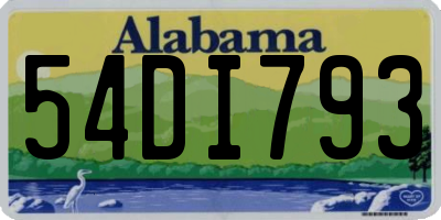 AL license plate 54DI793