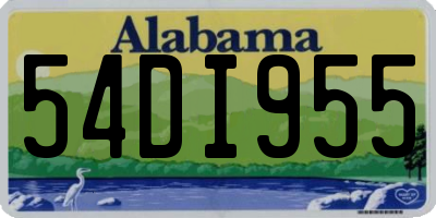 AL license plate 54DI955