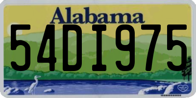 AL license plate 54DI975