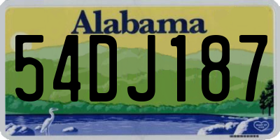 AL license plate 54DJ187