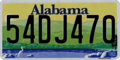 AL license plate 54DJ470
