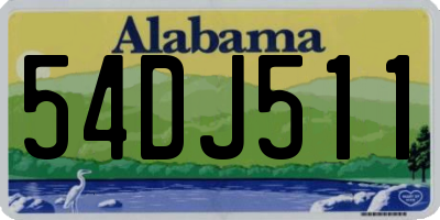 AL license plate 54DJ511