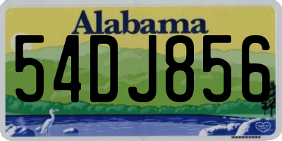 AL license plate 54DJ856