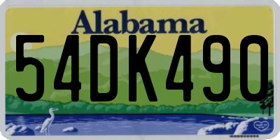 AL license plate 54DK490
