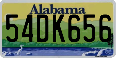 AL license plate 54DK656