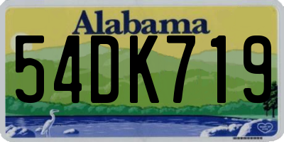 AL license plate 54DK719