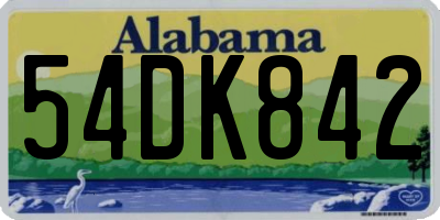 AL license plate 54DK842