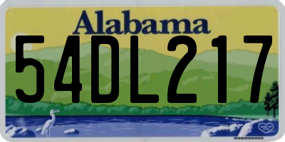 AL license plate 54DL217