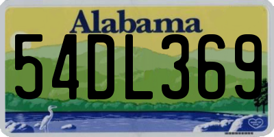 AL license plate 54DL369