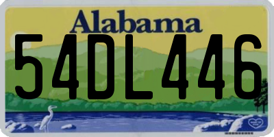 AL license plate 54DL446
