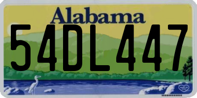 AL license plate 54DL447