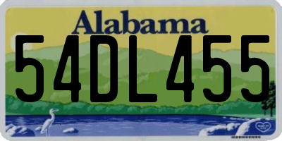 AL license plate 54DL455