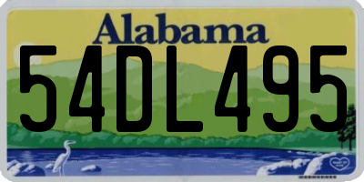 AL license plate 54DL495