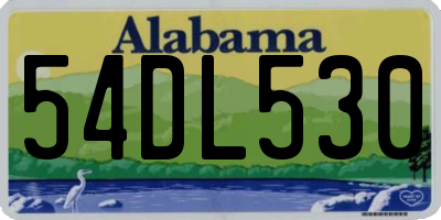 AL license plate 54DL530