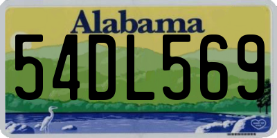 AL license plate 54DL569