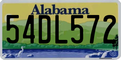 AL license plate 54DL572