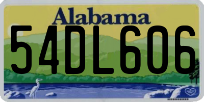 AL license plate 54DL606