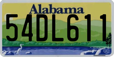 AL license plate 54DL611