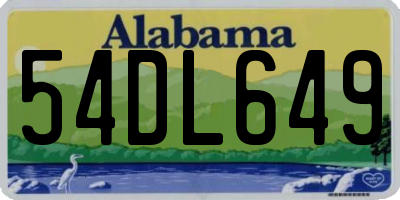 AL license plate 54DL649