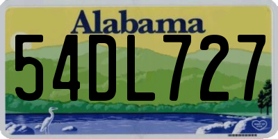 AL license plate 54DL727