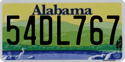 AL license plate 54DL767