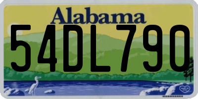 AL license plate 54DL790