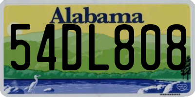 AL license plate 54DL808
