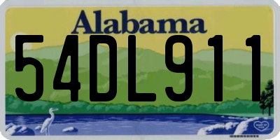 AL license plate 54DL911