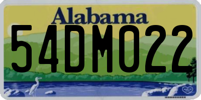AL license plate 54DM022