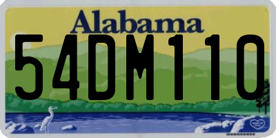 AL license plate 54DM110