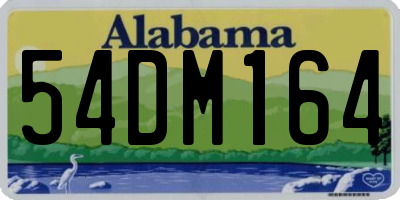AL license plate 54DM164