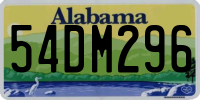 AL license plate 54DM296