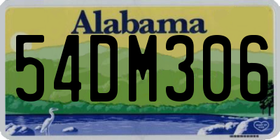 AL license plate 54DM306
