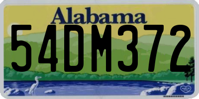 AL license plate 54DM372