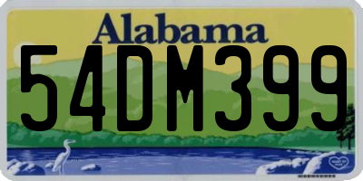 AL license plate 54DM399