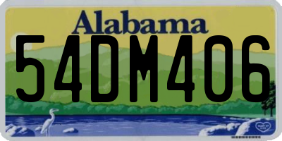 AL license plate 54DM406