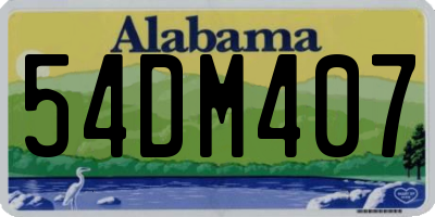 AL license plate 54DM407