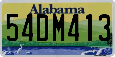 AL license plate 54DM413