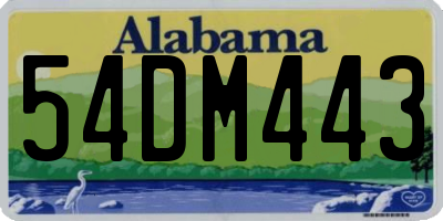 AL license plate 54DM443