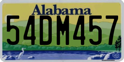 AL license plate 54DM457