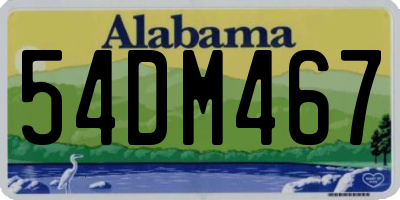AL license plate 54DM467